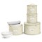 Sorbus China Storage Containers, 4 Stackable Quilted Dish Storage Container, Plate Organizer with Felt Plate Protector